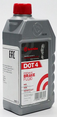 Жидкость тормозная BREMBO Universal DOT4 0.5л L04005